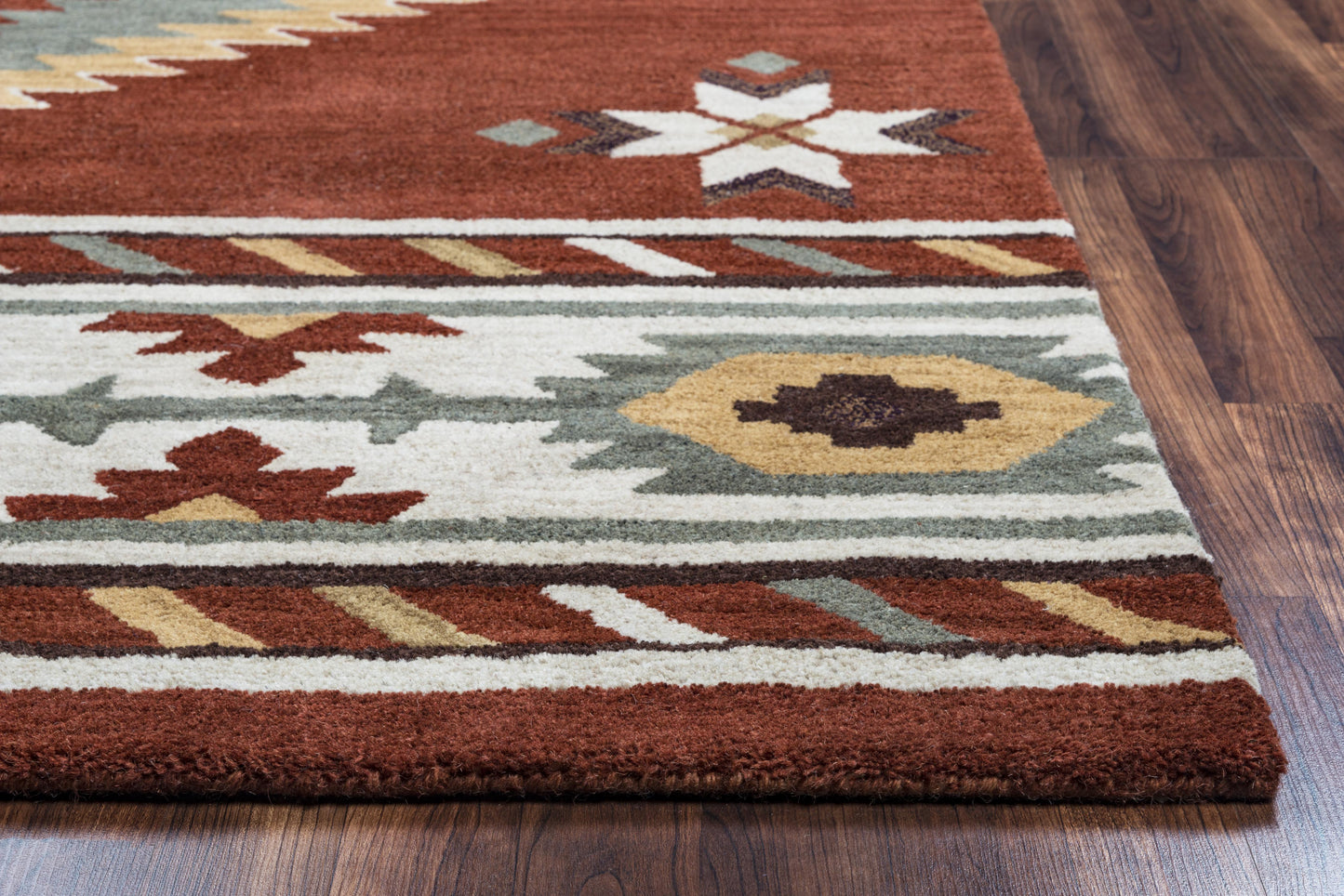 Southwest SU1822 Navajo Red Hand Tufted Rug - Rizzy