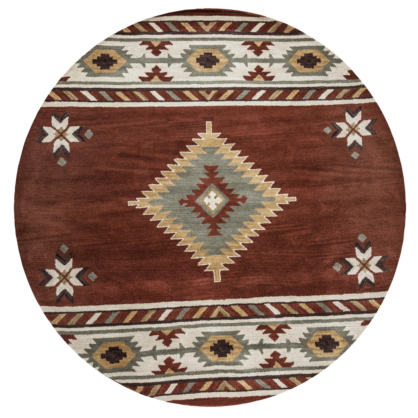 Southwest SU1822 Navajo Red Hand Tufted Rug - Rizzy