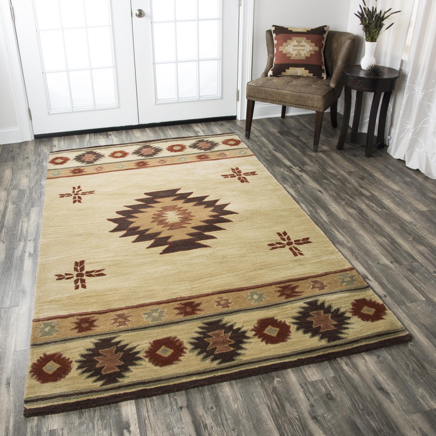 Southwest SU2007 Beige Hand Tufted Rug - Rizzy