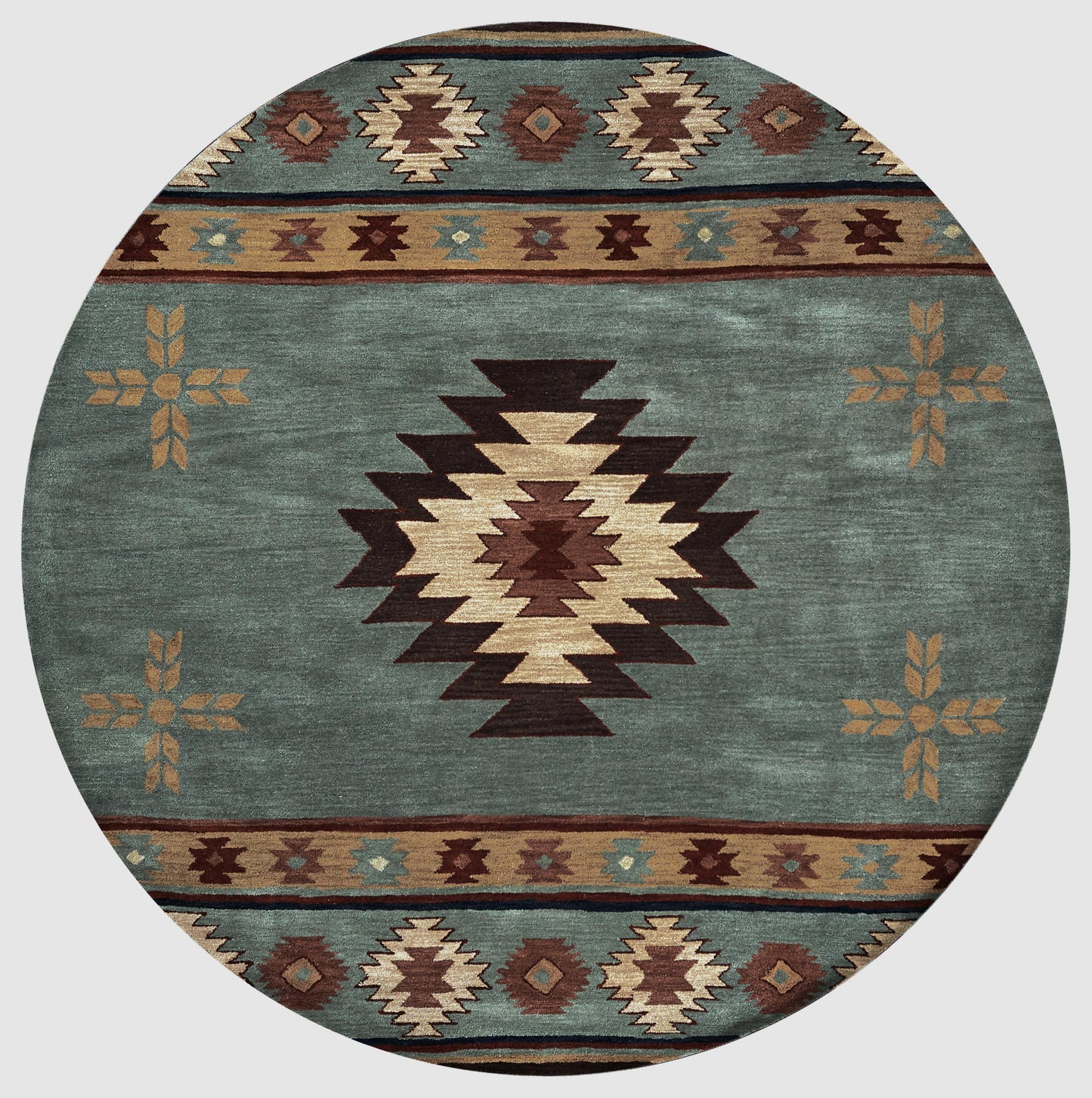 Southwest SU2008 Green Hand Tufted Rug - Rizzy