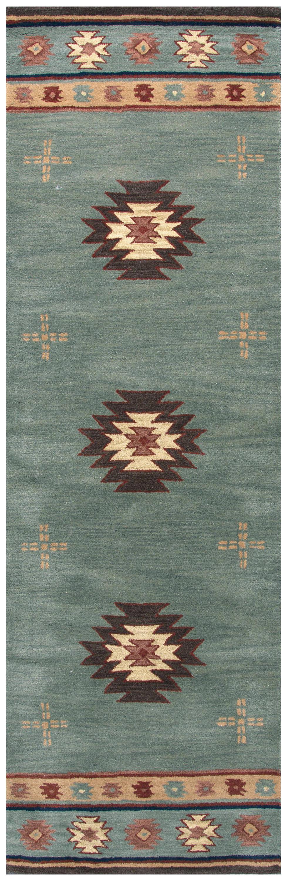 Southwest SU2008 Green Hand Tufted Rug - Rizzy