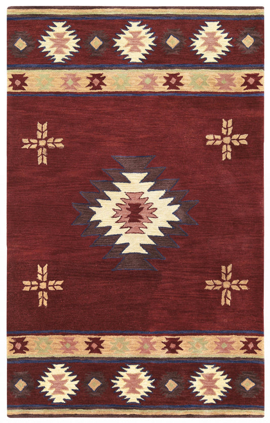 Southwest SU2009 Red Hand Tufted Rug - Rizzy