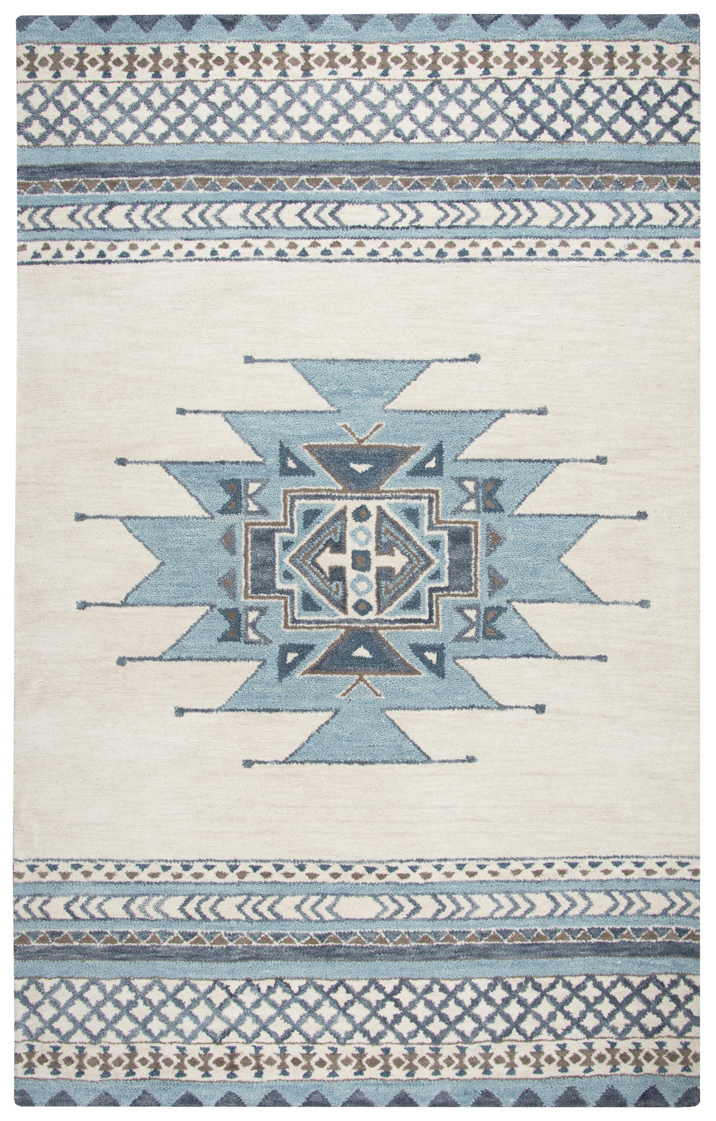 Southwest SU567A Blue Hand Tufted Rug - Rizzy