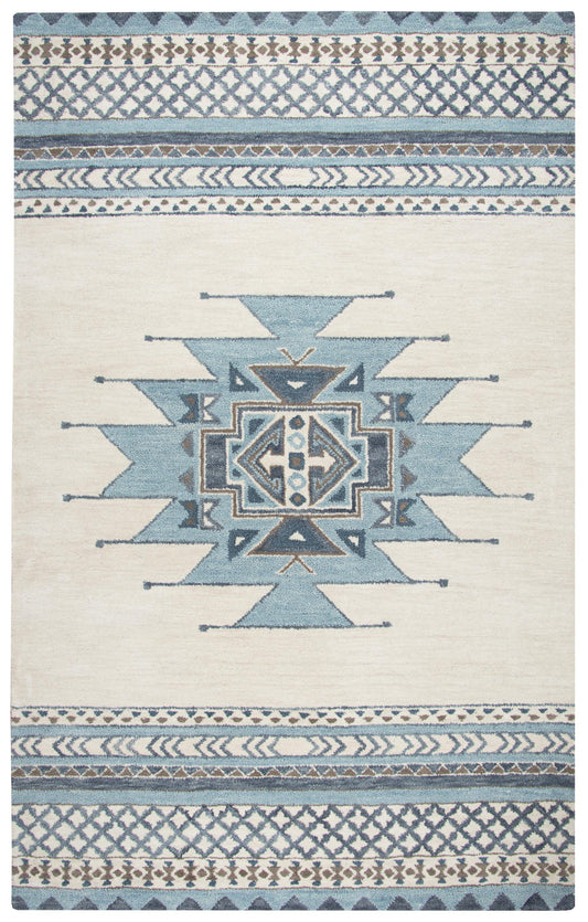 Southwest SU567A Blue Hand Tufted Rug - Rizzy