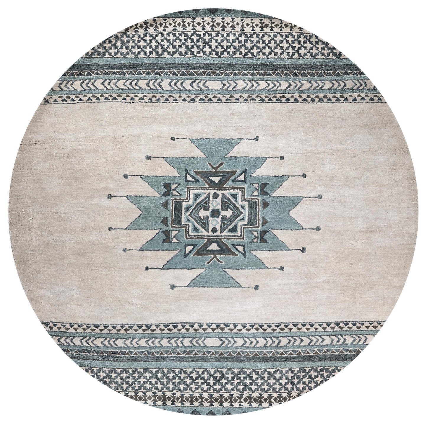 Southwest SU567A Blue Hand Tufted Rug - Rizzy