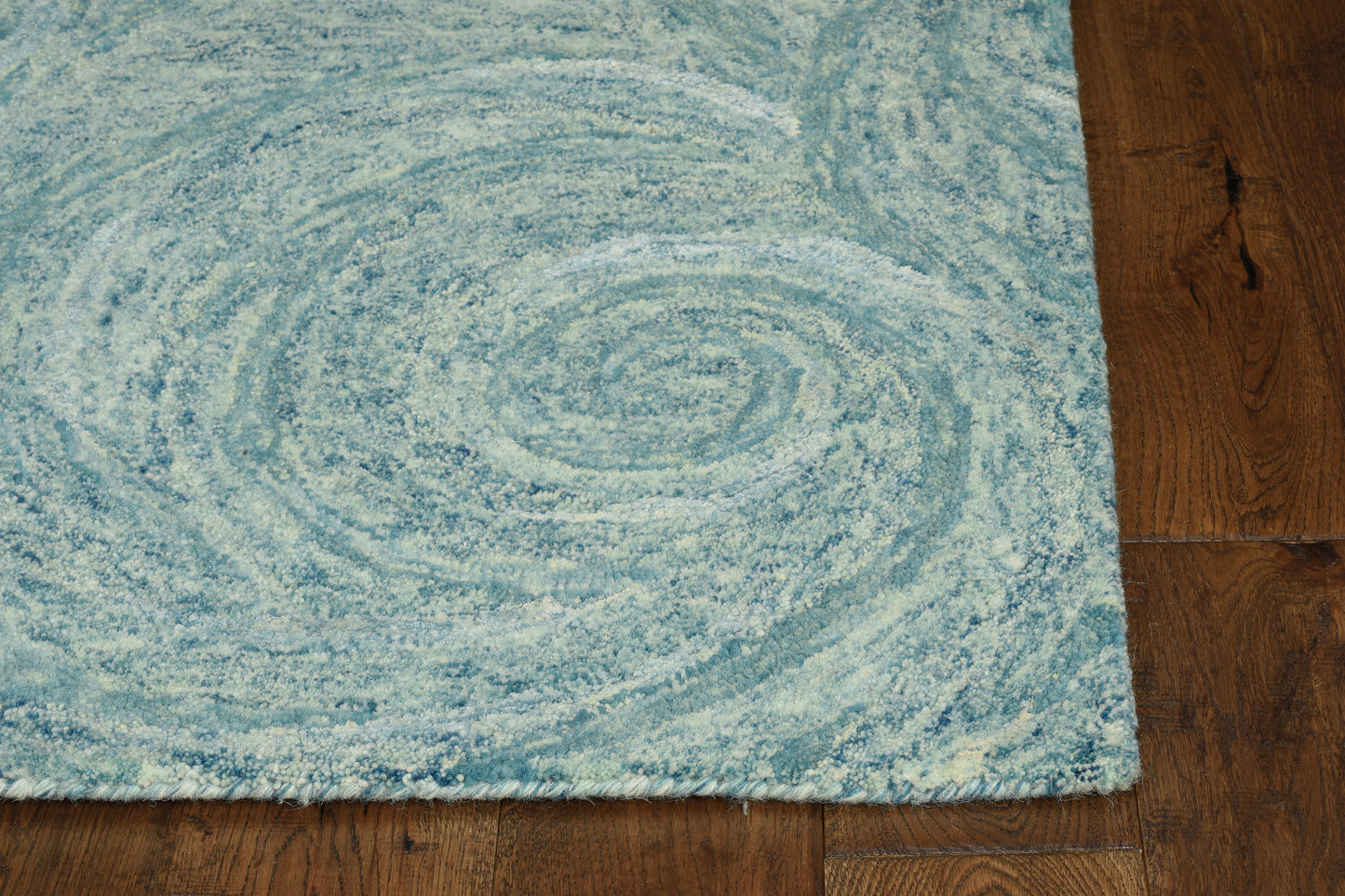 Serenity 1260 Blue Waves Hand Tufted Area Rug - Kas