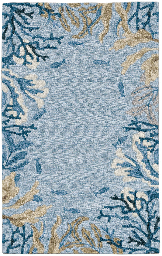 Sonesta 2020 Steel Blue Lagoon Hand Hooked Area Rug - Kas