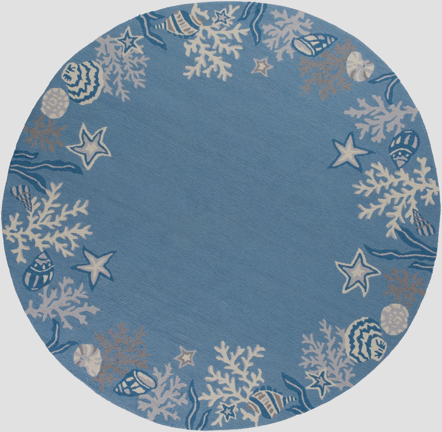 Sonesta 2024 Sea Blue Coastal Hand Hooked Area Rug - Kas