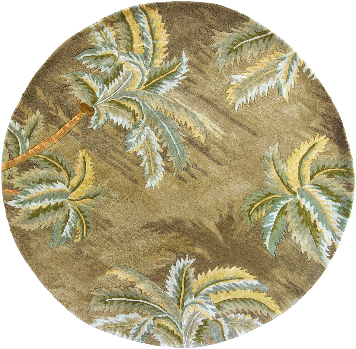 Sparta 3102 Moss Palm Trees Hand Tufted Area Rug - Kas