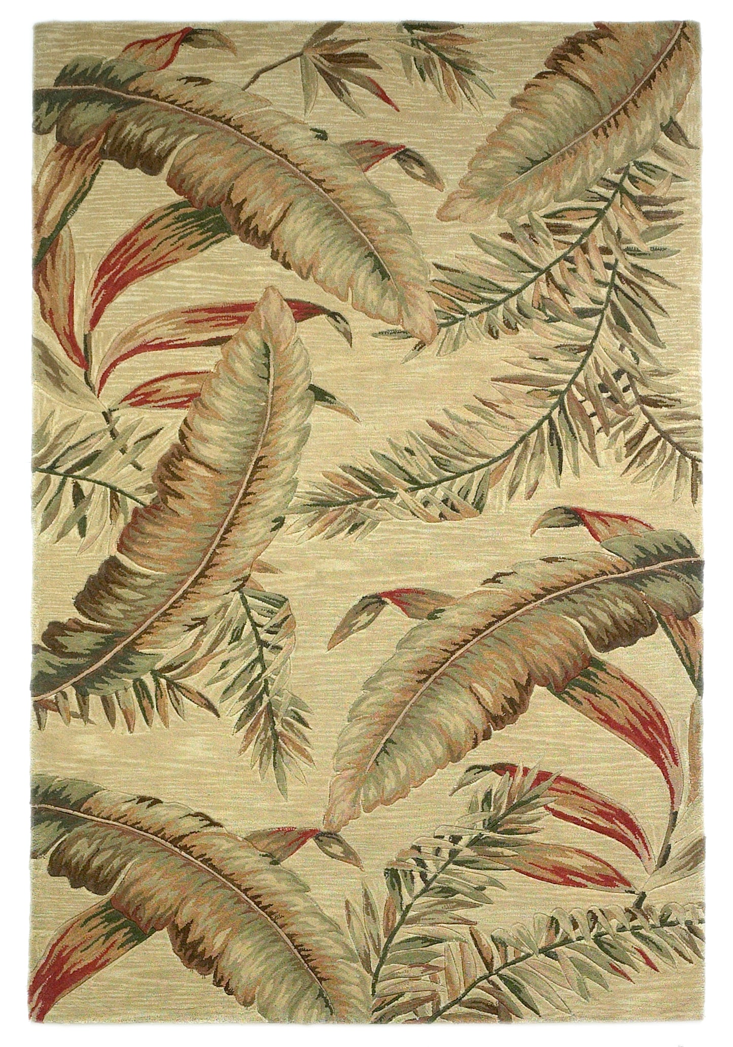 Sparta 3124 Ivory Ferns Hand Tufted Area Rug - Kas