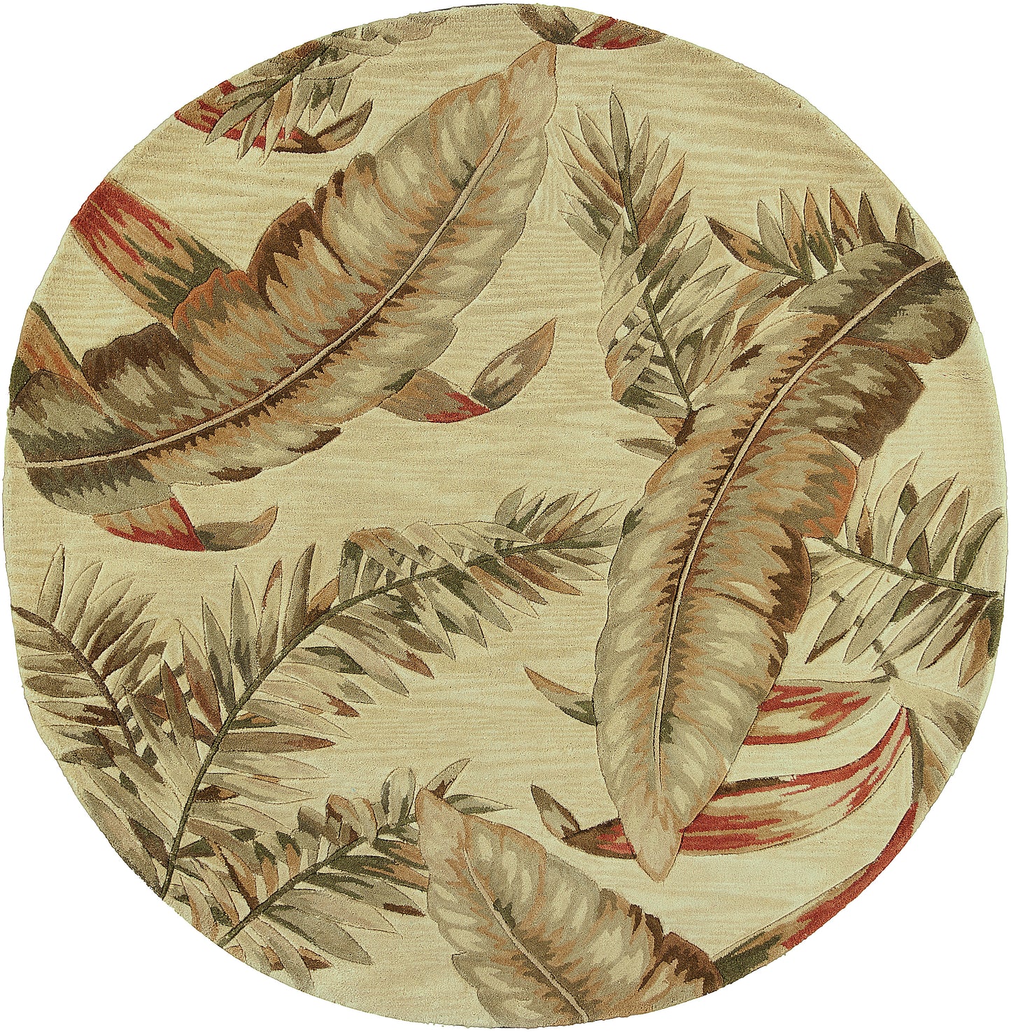 Sparta 3124 Ivory Ferns Hand Tufted Area Rug - Kas