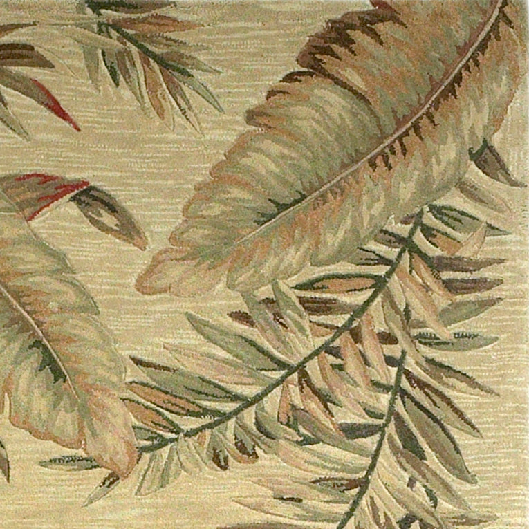 Sparta 3124 Ivory Ferns Hand Tufted Area Rug - Kas