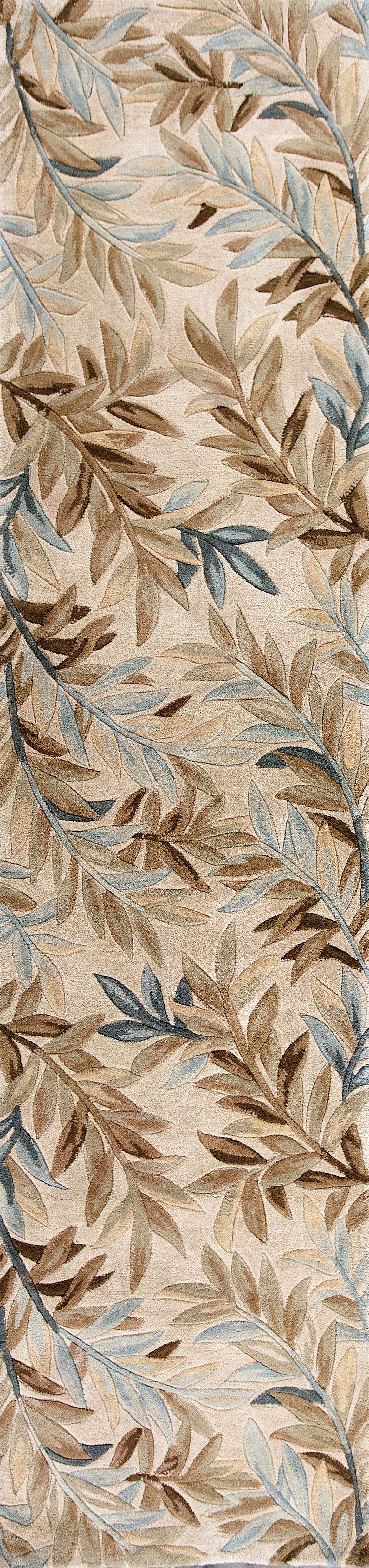 Sparta 3126 Ivory Tropical Branches Hand Tufted Area Rug - Kas