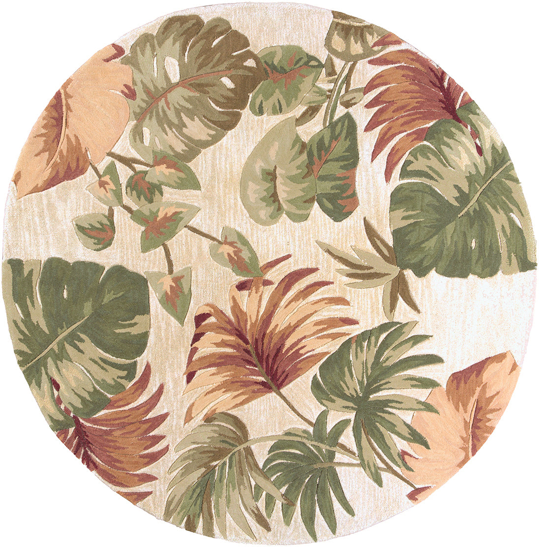 Sparta 3148 Beige Palm Leaves Hand Tufted Area Rug - Kas