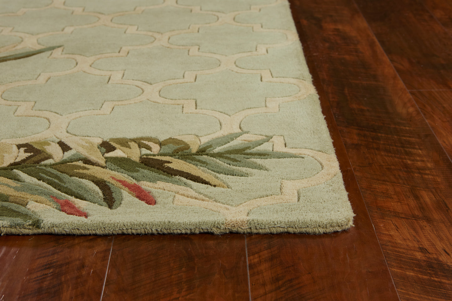 Sparta 3153 Sage Tropical Mosaic Hand Tufted Area Rug - Kas