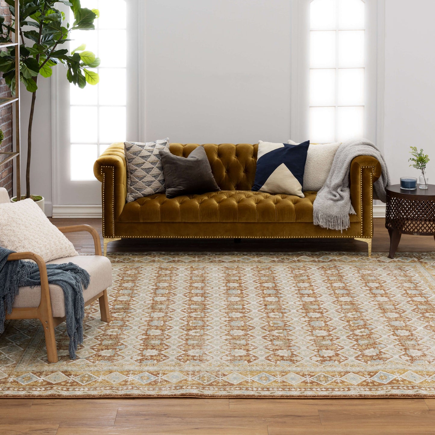 Karastan Rugs Staveley Terracotta Area Rug