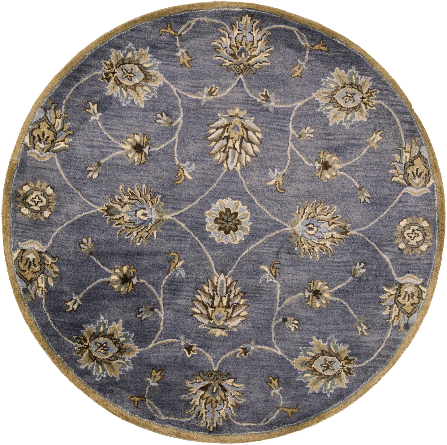 Syriana 6024 Midnight Kashan Hand Tufted Area Rug - Kas