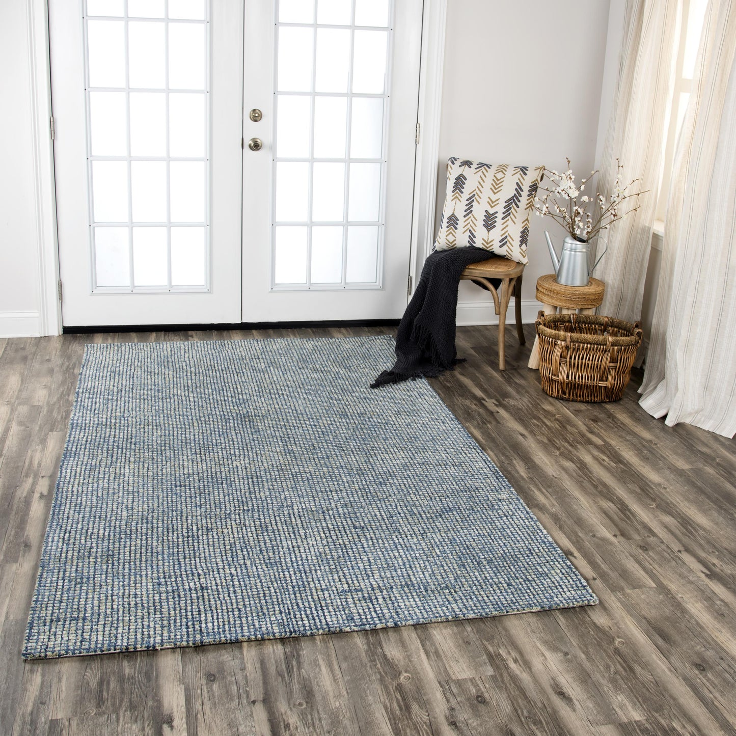 Talbot TAL101 Blue Hand Tufted Rug - Rizzy