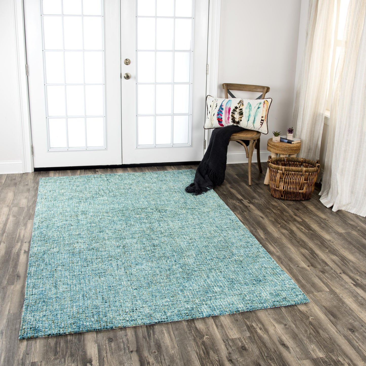 Talbot TAL107 Teal Hand Tufted Rug - Rizzy