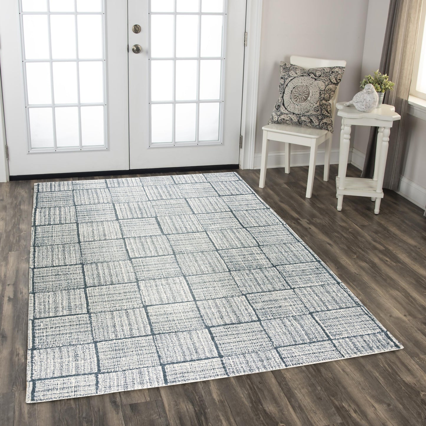 Taylor TAY866 Blue Hand Tufted Rug - Rizzy