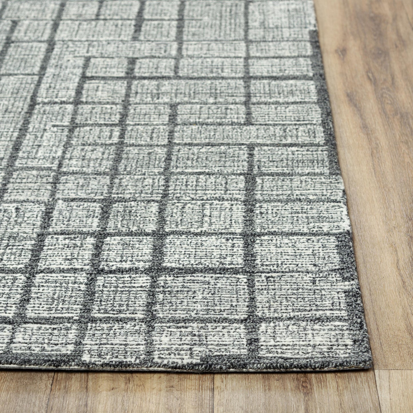 Taylor TAY875 Charcoal Hand Tufted Rug - Rizzy