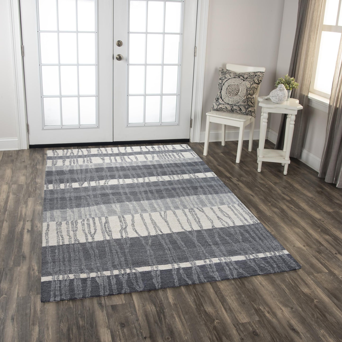 Taylor TAY890 Charcoal Hand Tufted Rug - Rizzy