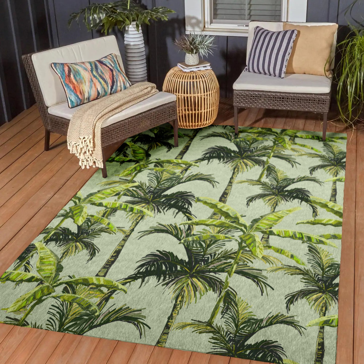 Indoor/Outdoor Tropics TC10 Aloe Washable