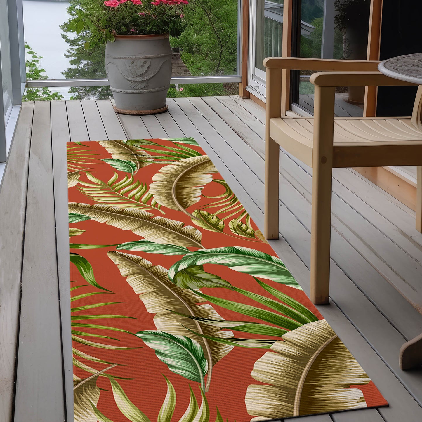 Indoor/Outdoor Tropics TC1 Paprika Washable