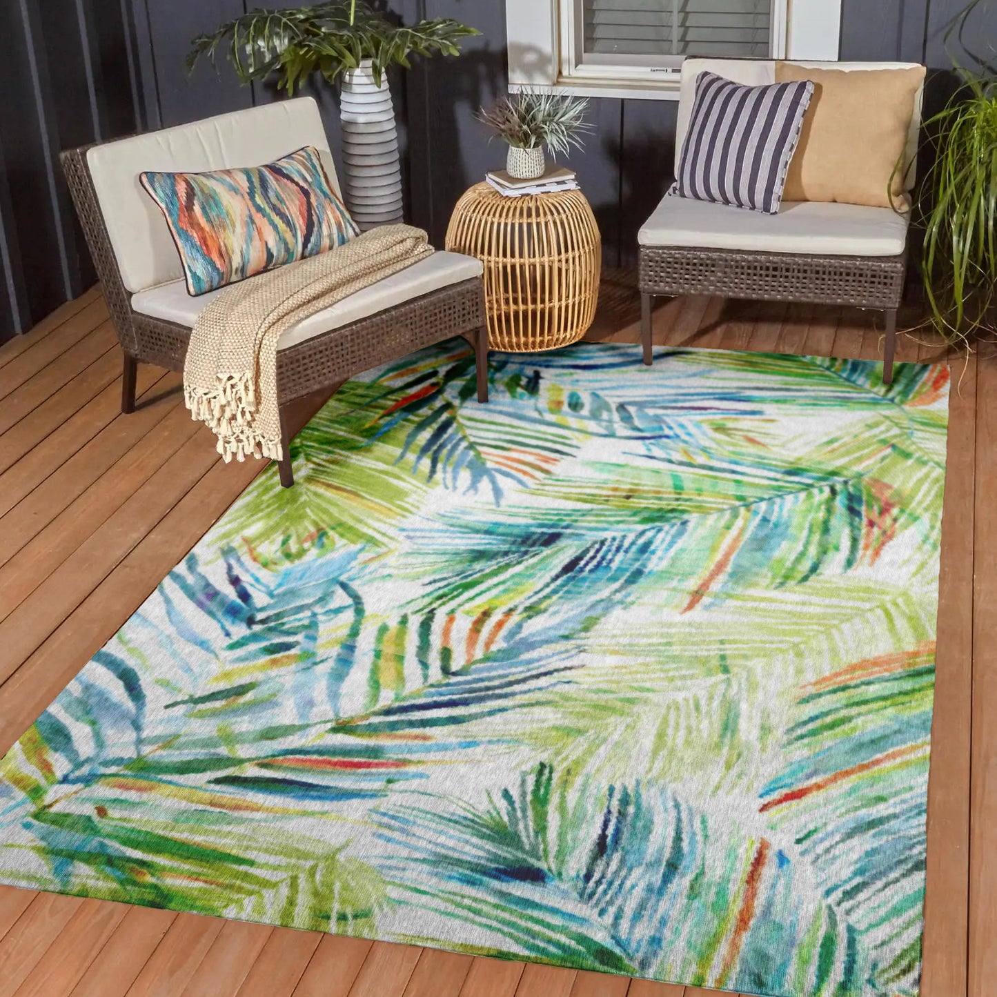 Indoor/Outdoor Tropics TC4 Meadow Washable