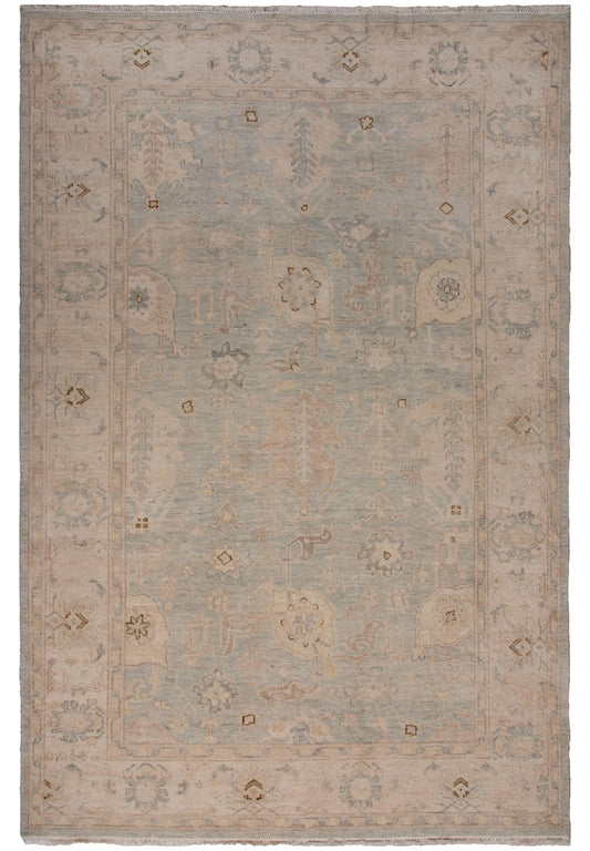 Tuscany TUS710 Blue/Beige Hand Knotted  Rug - Rizzy