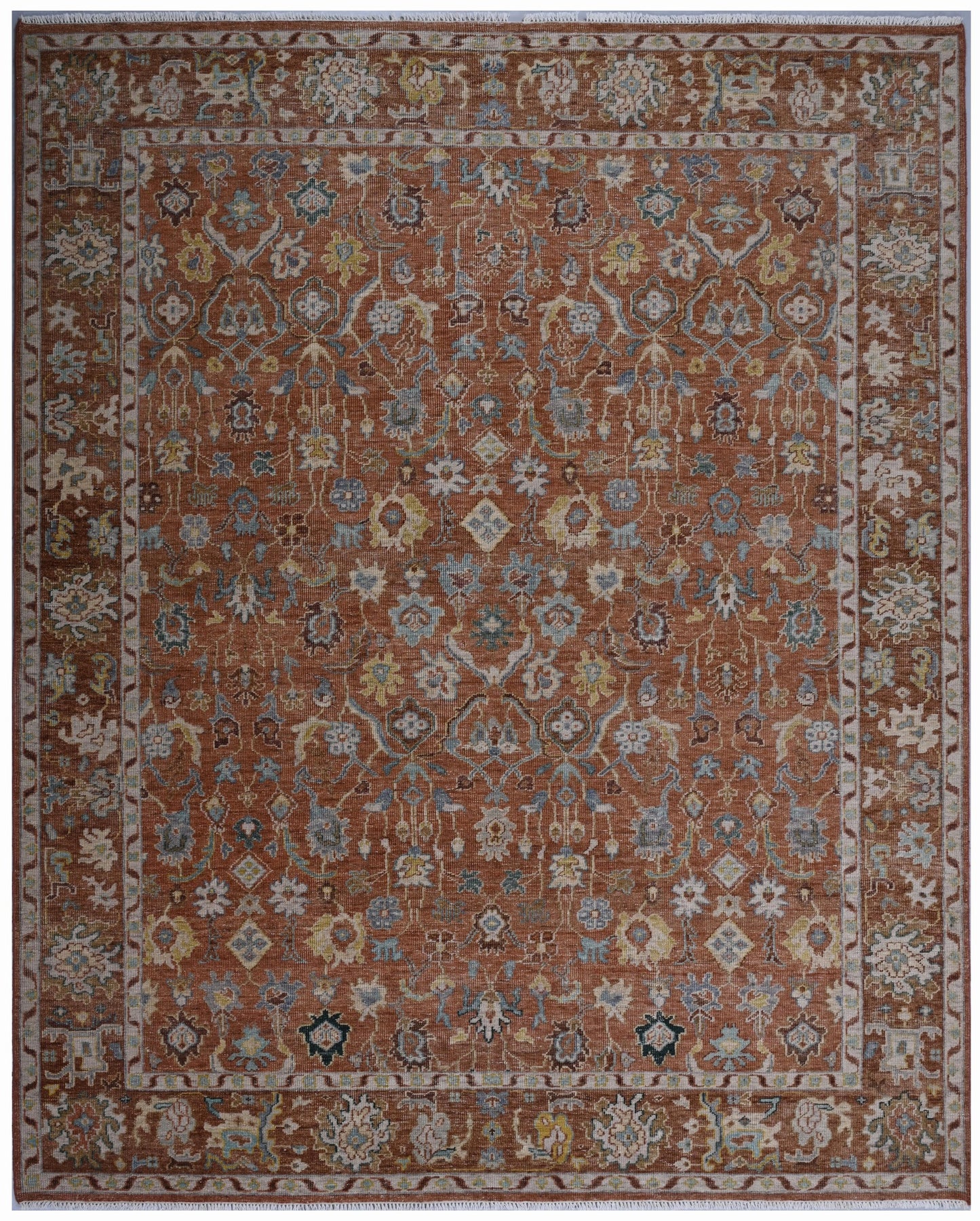 Tuscany TUS714 Rust Hand Knotted  Rug - Rizzy