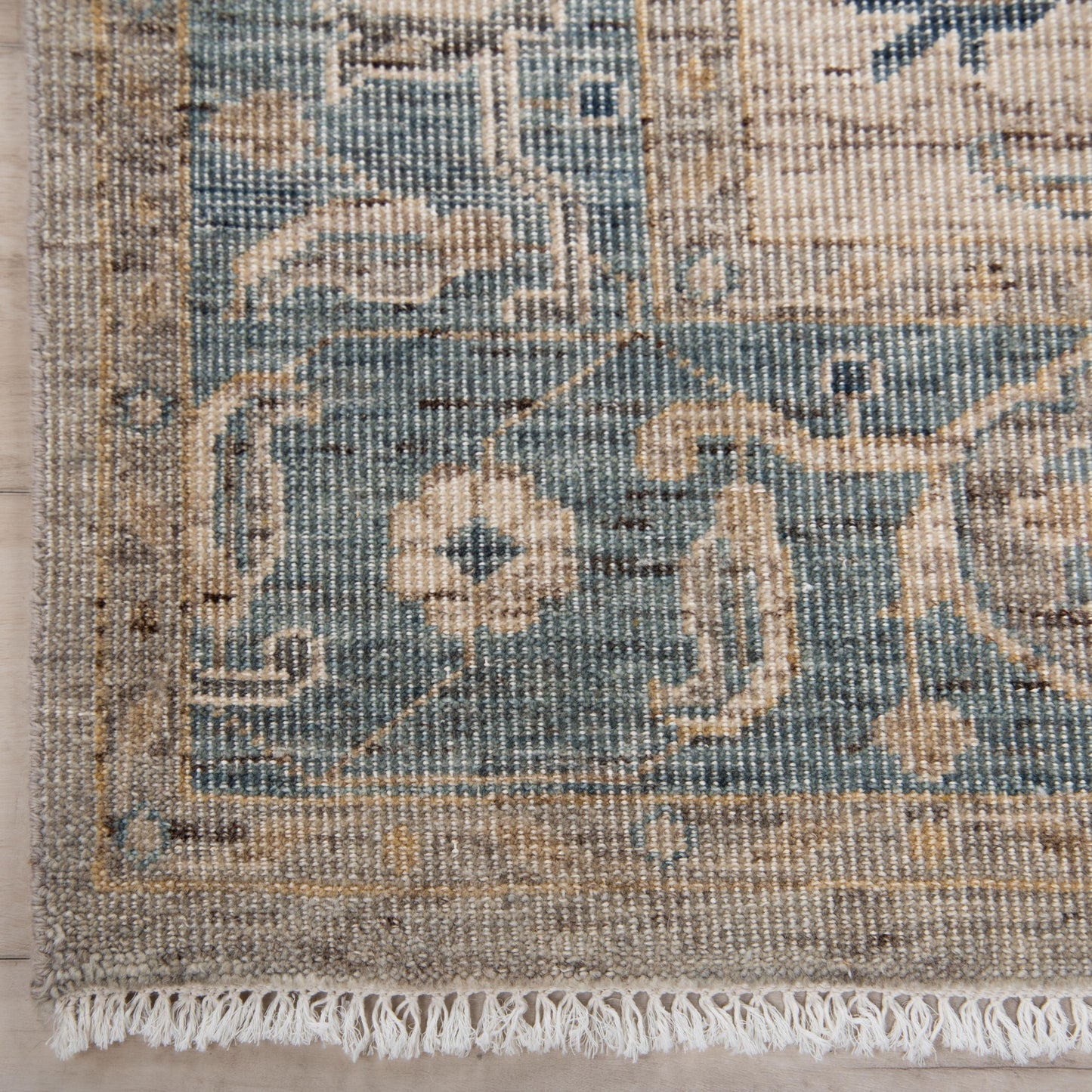 Tuscany TUS717 Beige/Blue Hand Knotted  Rug - Rizzy