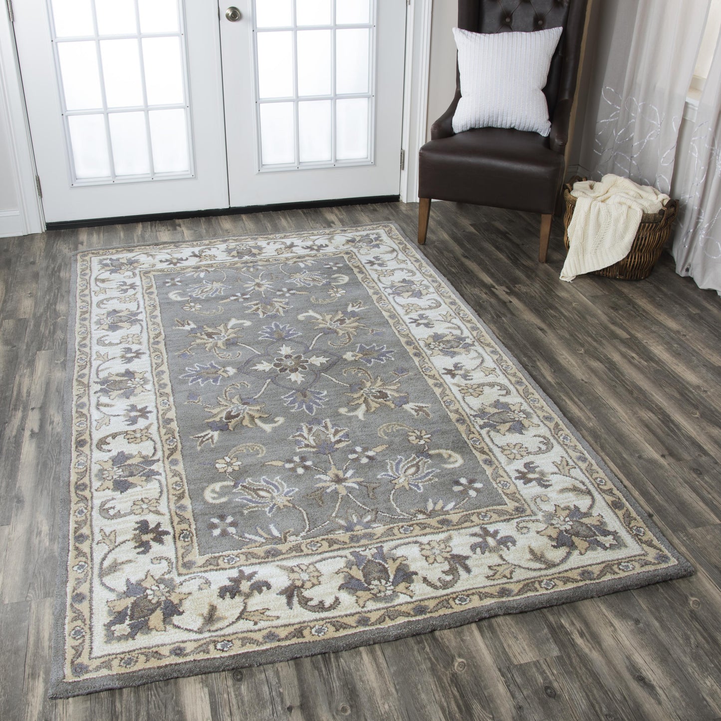 Valintino VN9658 Gray Hand Tufted Rug - Rizzy