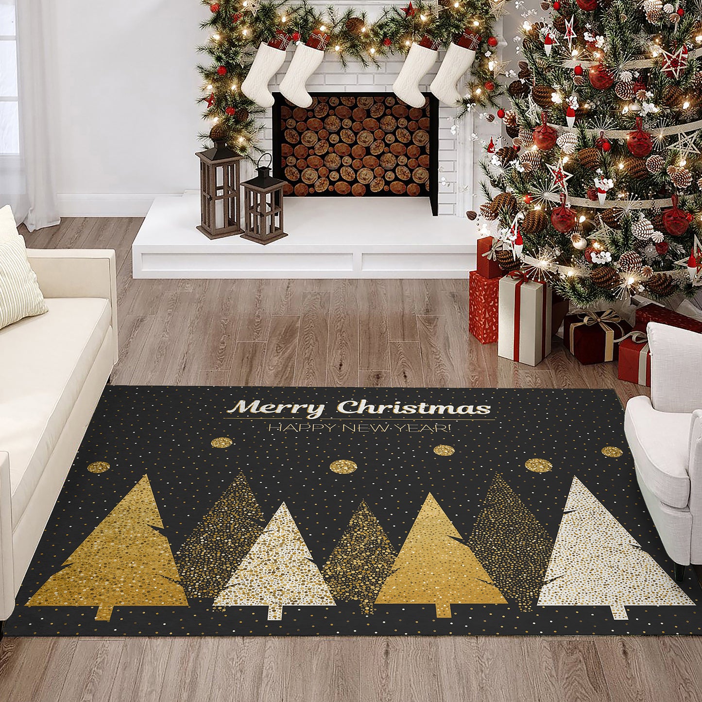 Indoor/Outdoor Wonderland WN11 Black Washable