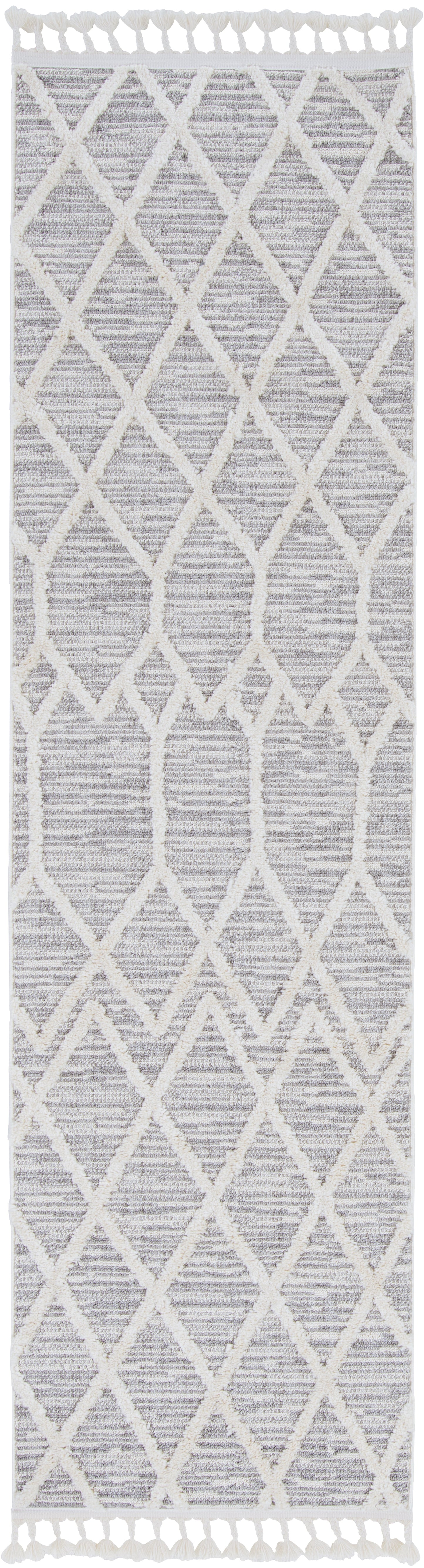 Willow 1102 Ivory Grey Honeycomb Machine Woven Performance Area Rug - Kas