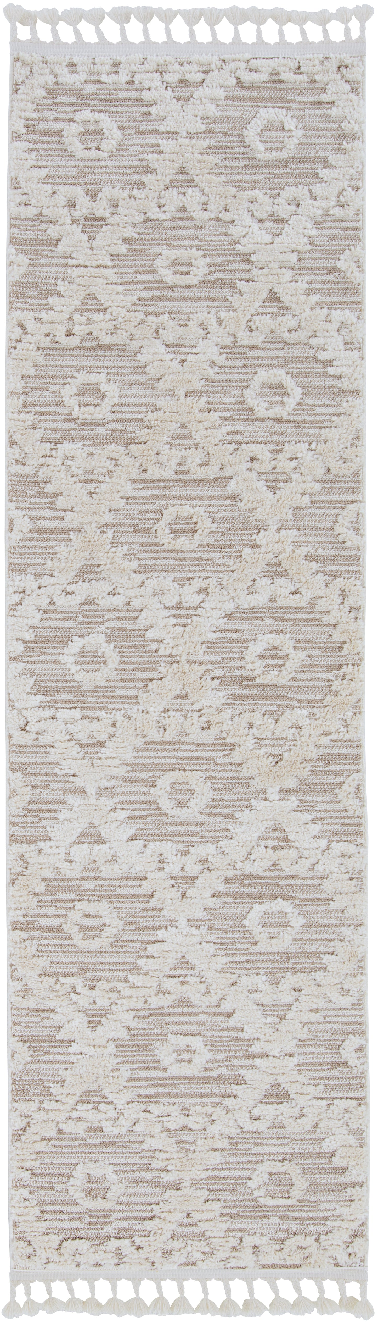 Willow 1103 Ivory Beige Boho Machine Woven Performance Area Rug - Kas