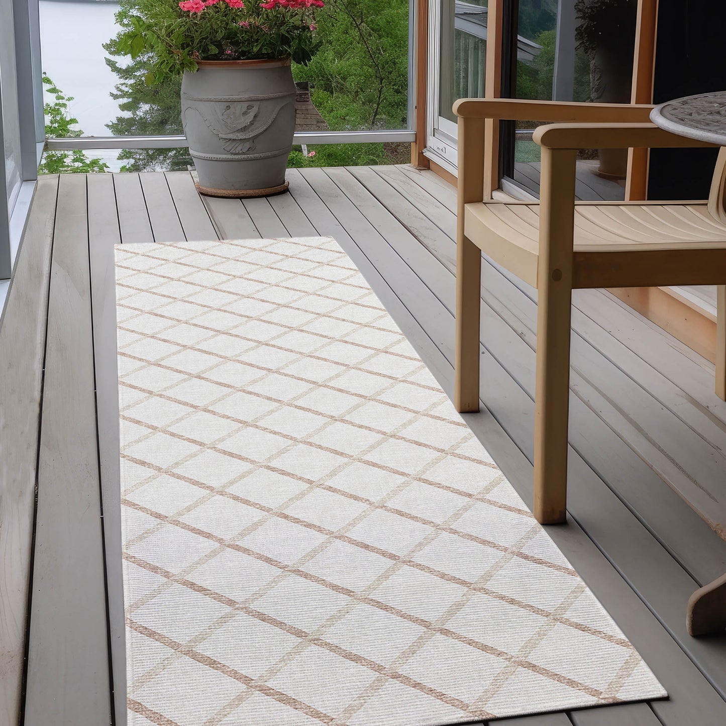 Indoor/Outdoor York YO1 Ivory Washable