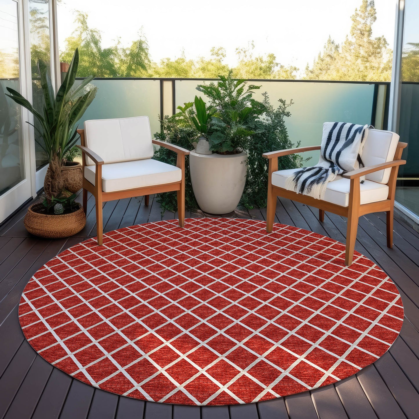 Indoor/Outdoor York YO1 Red Washable