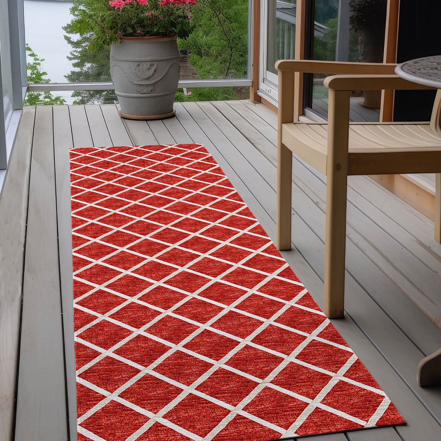 Indoor/Outdoor York YO1 Red Washable