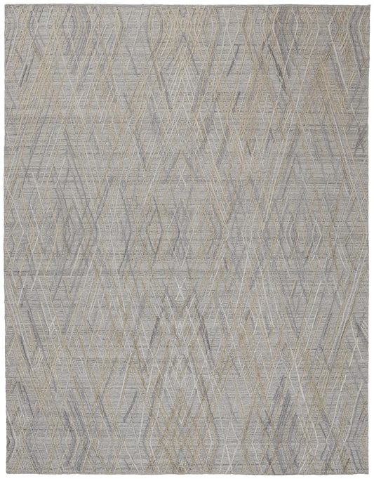 Elias Modern/Casual Gray/Ivory Accent Rug