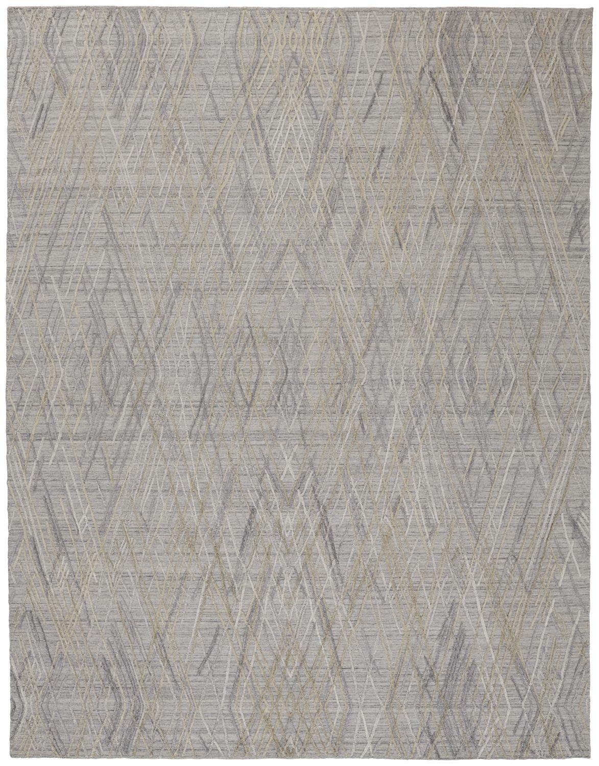 Elias Modern/Casual Gray/Ivory Area Rug