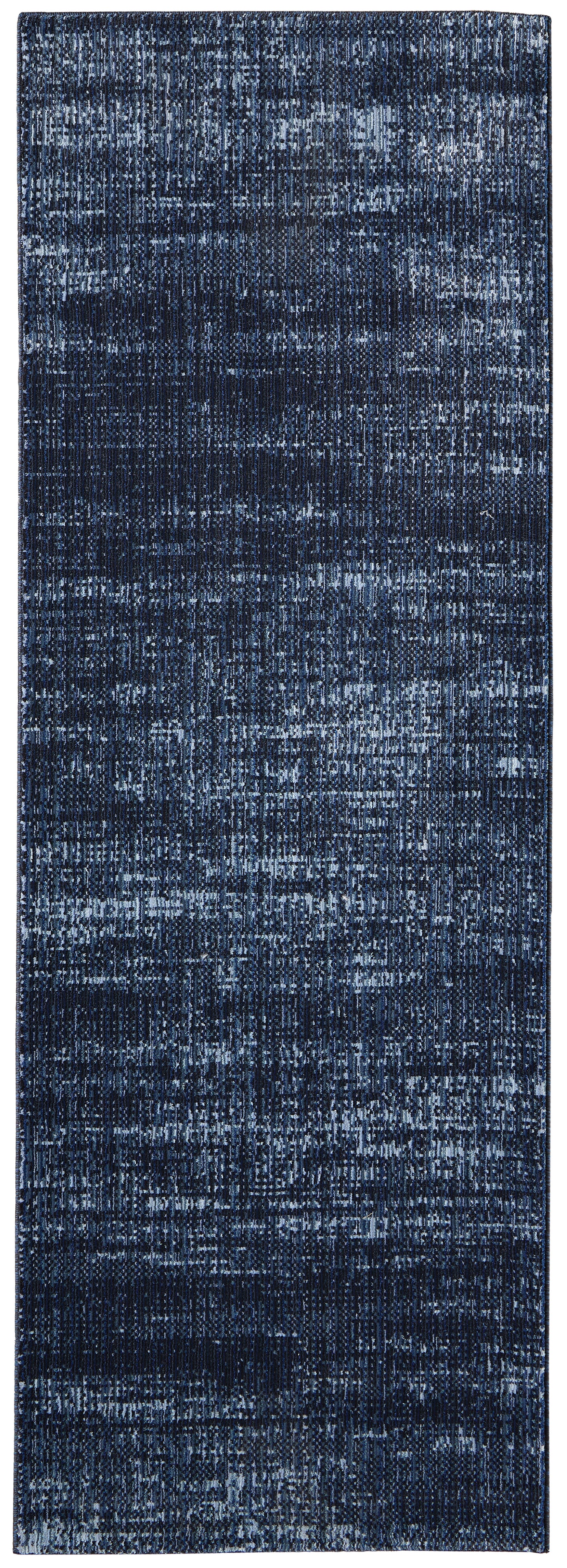 Deja Modern/Casual Blue/Black Runner  Feizy Rugs Small Parcel,Feizy Rugs,Deja,Blue/Black,2'6" x 7'3",Runner,Polypropylene/Polyester,Modern/Casual,Turkey