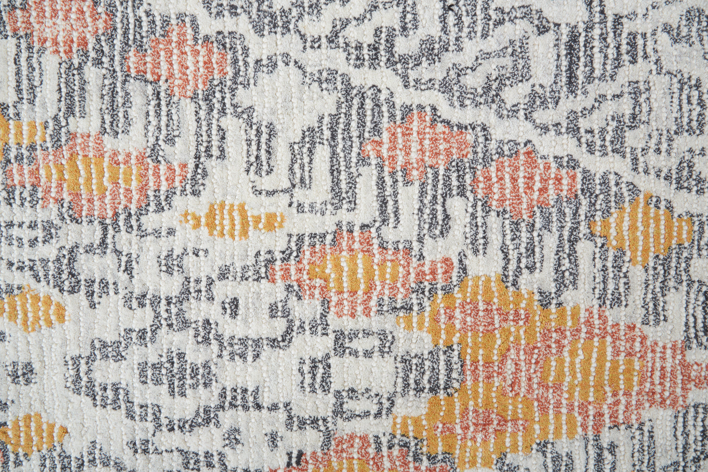 Arazad Transitional/Global/Bohemian & Eclectic Gray/Ivory/Orange Area Rug