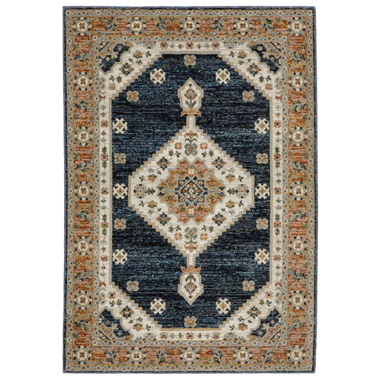 ANDORRA 2281E Blue Rug - ORIENTAL WEAVERS