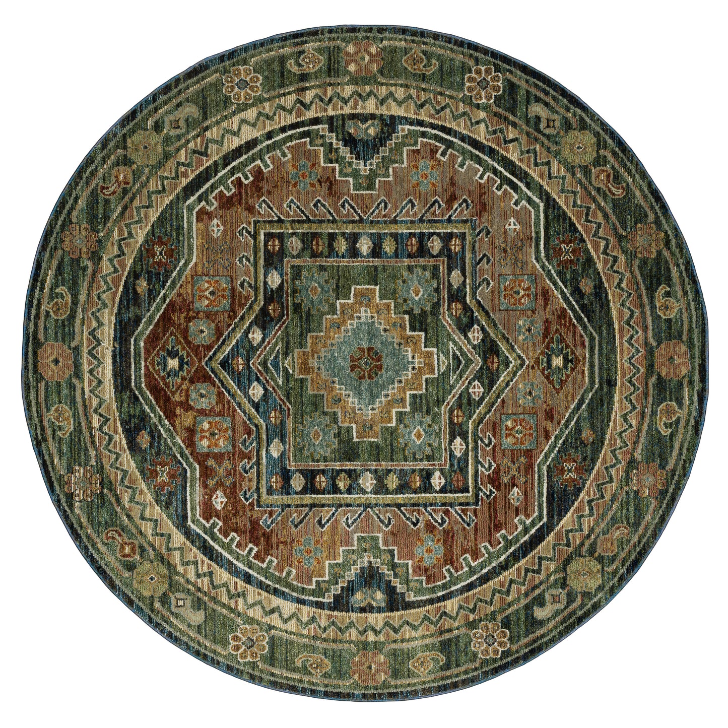 ANDORRA 2442A Blue Rug - ORIENTAL WEAVERS