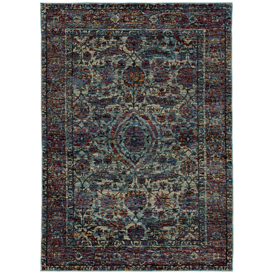 ANDORRA 6846B Blue Rug - ORIENTAL WEAVERS