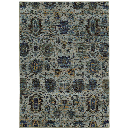 ANDORRA 7120A Blue Rug - ORIENTAL WEAVERS