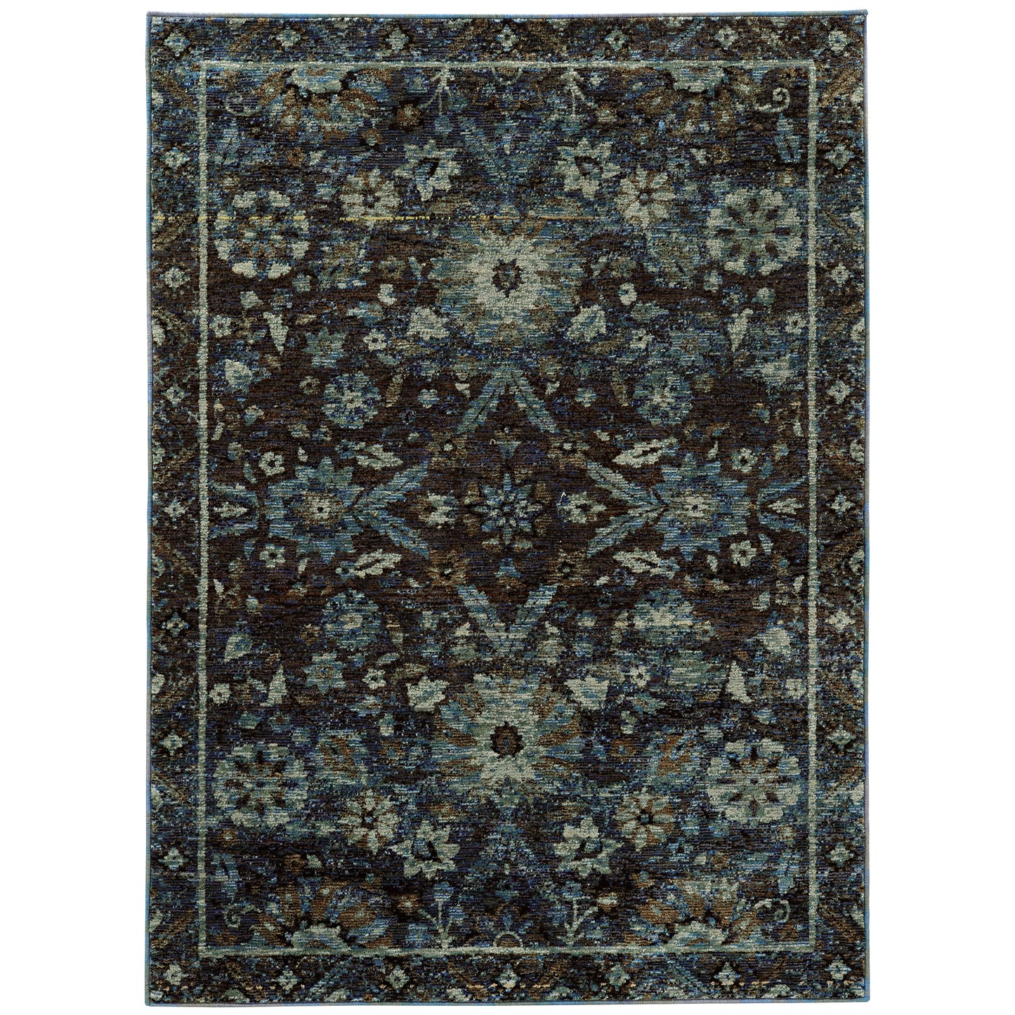 ANDORRA 7124A Navy Rug - ORIENTAL WEAVERS