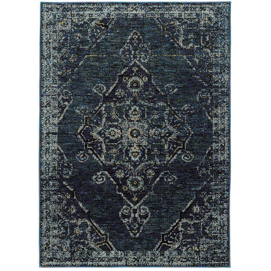 ANDORRA 7135F Blue Rug - ORIENTAL WEAVERS