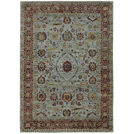 ANDORRA 7155A Blue Rug - ORIENTAL WEAVERS